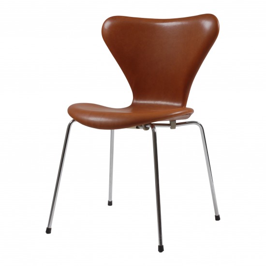 Arne Jacobsen 3107 7 chair with mocha aniline leather Cph Classic